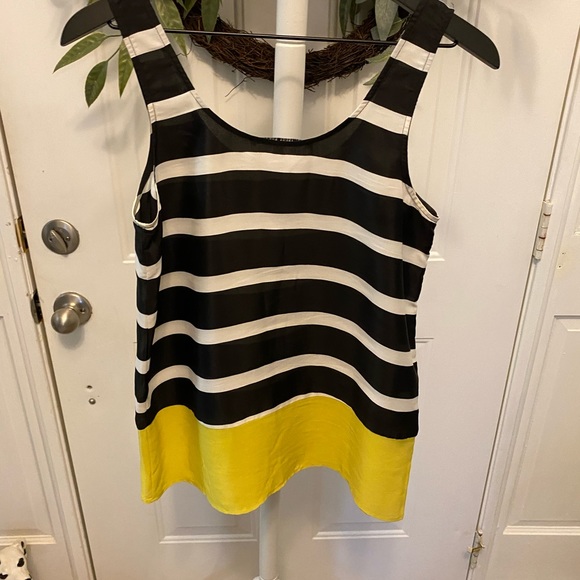 COLLECTIVE CONCEPTS Stripe Color Block Sleeveless Top Tank M - Picture 2 of 6